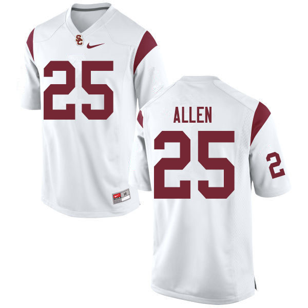 Men #25 Briton Allen USC Trojans College Football Jerseys Sale-White